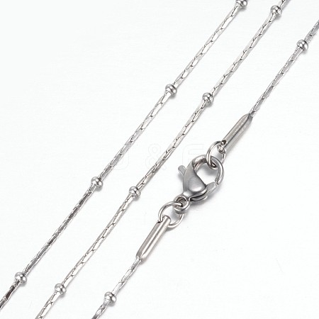 Non-Tarnish 304 Stainless Steel Boston Link Chain Necklaces STAS-P101-46P-1