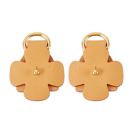 Flower Cowhide Suspension Clasps FIND-TAC0036-055G-01-1