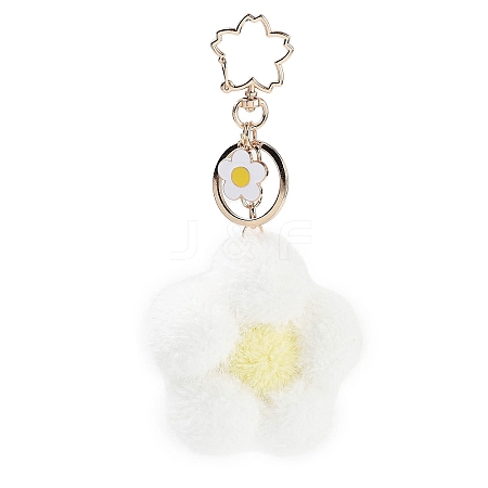 Flower Plush Pendant Keychain KEYC-F039-08-1