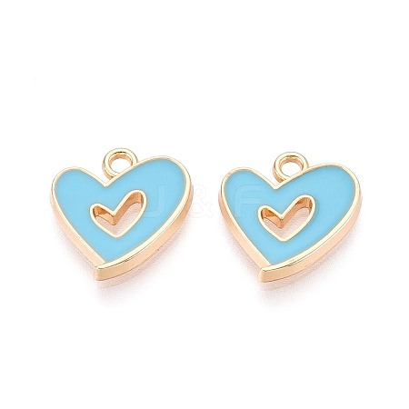 Alloy Enamel Pendants PALLOY-T092-27G-05-1