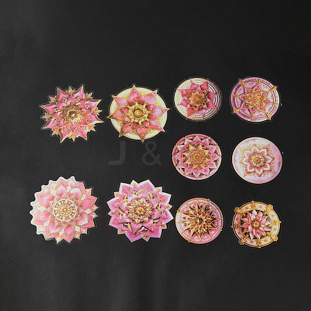 Mandala PET Round Self Adhesive Decorative Stickers DIY-K069-02A-1