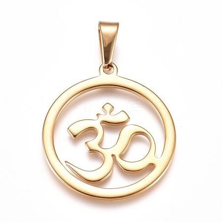 Yoga 304 Stainless Steel Pendants STAS-I135-24G-1