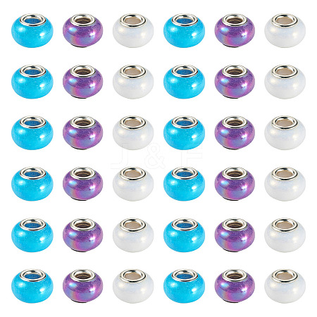 150Pcs Opaque Resin European Beads RESI-TA0004-72A-1