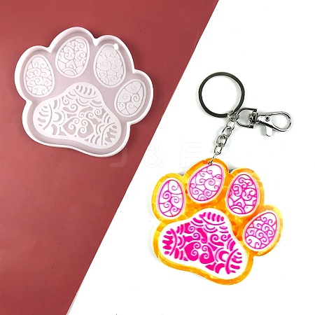 DIY Dog Paw Print Pendant Silicone Molds PW-WG99751-01-1