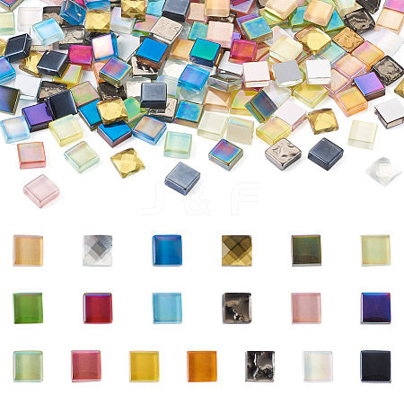 Beadthoven 190Pcs 19 Colors Diy Glass Cabochons GGLA-BT0001-02-1