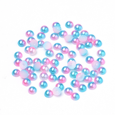 Imitation Pearl Acrylic Cabochons OACR-R063-8mm-13-1