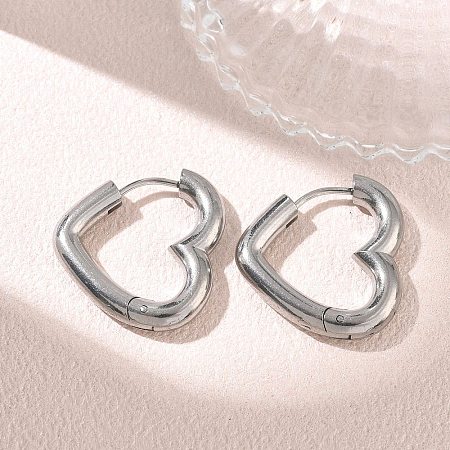 304 Stainless Steel Hoop Earrings SA-CBA46AF-26P-03-1