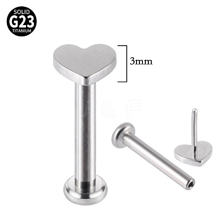 G23 Titanium Threadless Labrets WG192F4-06-1