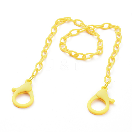 Personalized ABS Plastic Cable Chain Necklaces NJEW-JN03254-04-1