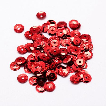 Plastic Paillette Beads PVC-A001-8mm-07-1