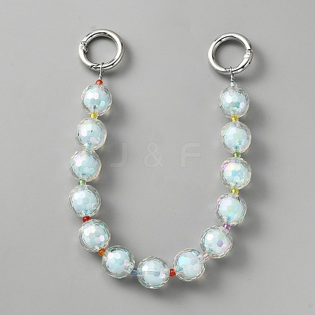 Beads in Beads Style Faceted Acrylic Chain Bag Straps PURS-WH0001-52D-1