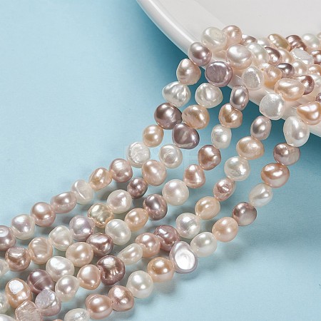 Natural Cultured Freshwater Pearl Beads Strands PEAR-T003-09-1