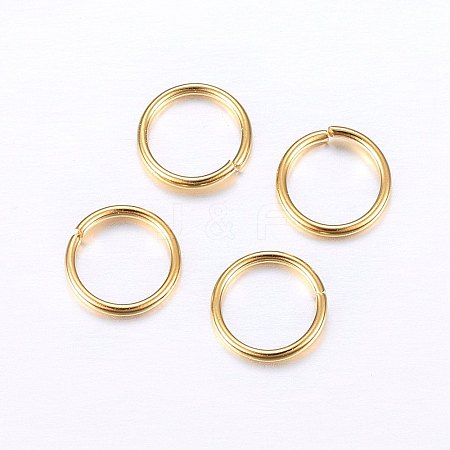 304 Stainless Steel Open Jump Rings X-STAS-O098-01G-13-1
