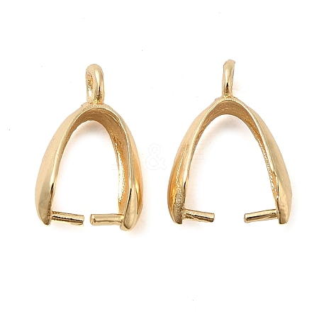 Rack Plating Brass Ice Pick Pinch Bails LS-KK-Z030-05E-G-01-1