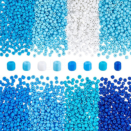 8 Sets 8 Colors Opaque Baking Paint Glass Beads DGLA-PH0001-21-1