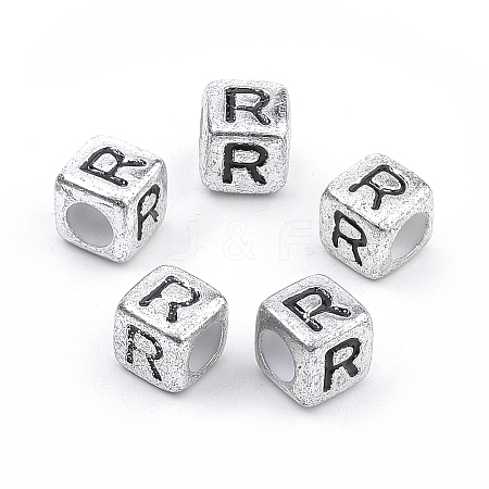 Plated Acrylic Beads X1-PB43C9308-R-1