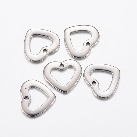 Tarnish Resistant 304 Stainless Steel Open Heart Charms LS-STAS-L200-67P-1