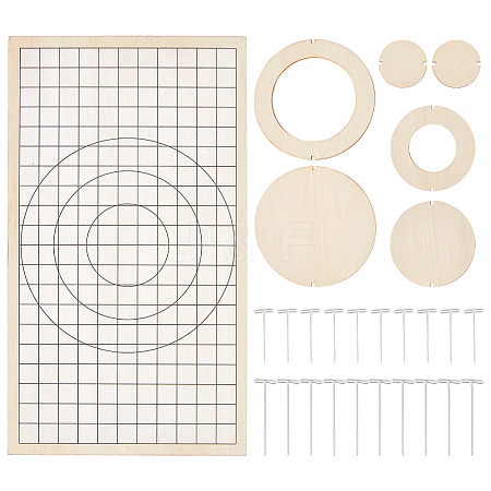 1 Set Wood Blank Coaster Sets AJEW-OC0005-52-1