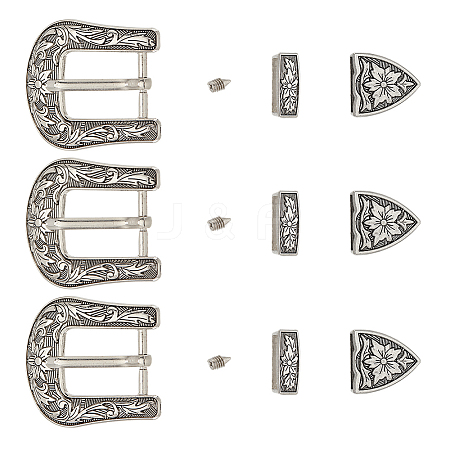 Olycraft 3Sets Belt Alloy Buckle Sets FIND-OC0003-78-1