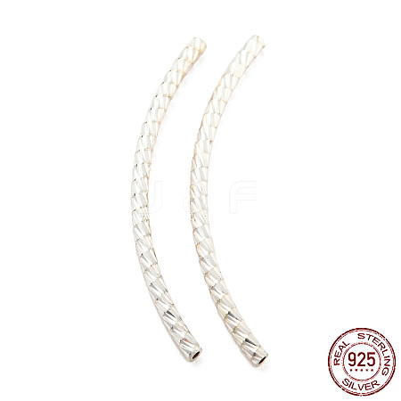 925 Sterling Silver Tube Beads STER-Q191-01B-S-1