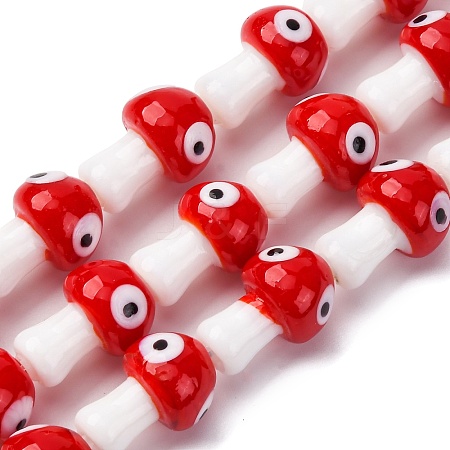 Handmade Evil Eye Lampwork Beads Strands LAMP-S069-01C-1