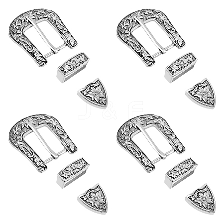 SUPERFINDINGS 4 Sets Belt Alloy Buckle Sets DIY-FH0006-08-1