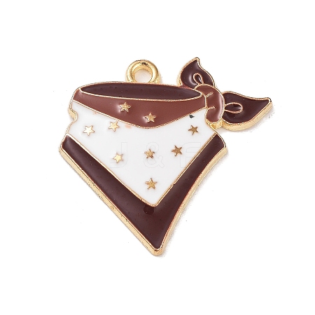 West Cowboy Theme Golden Plated Alloy Enamel Pendants FIND-B036-02G-1