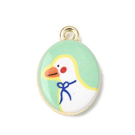 Printed Alloy Pendants ENAM-F160-02B-G-1
