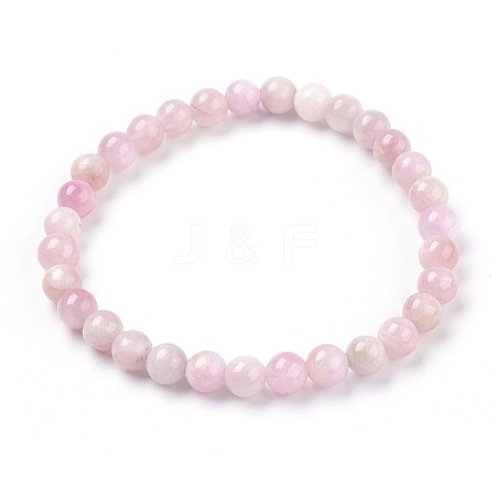 Natural Kunzite Stretch Bracelets X-BJEW-JB03738-01-1