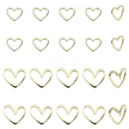 20Pcs 2 Styles Brass Linking Rings KK-YW0002-31-1