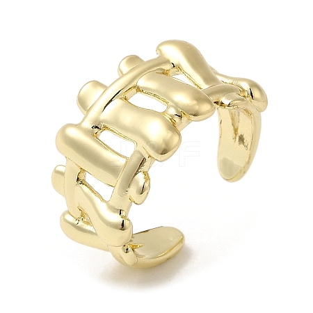 Brass Open Cuff Ring RJEW-Q778-26G-1