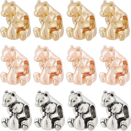 30Pcs 3 Colors Rack Plating Alloy European Beads MPDL-FH0001-09-1