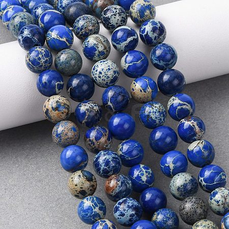 Natural Imperial Jasper Beads Strands G-A175B-8mm-06-1