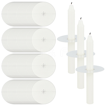 Aluminized Paper Candle Tray AJEW-WH0470-86-1