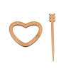 Heart Wooden Shawl Pin JEWB-WH0011-48-2