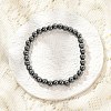 Synthetic Non-magnetic Hematite Beaded Stretch Bracelets BJEW-D446-B-22-4