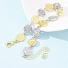 Brass Link Chain Bracelets for Women BJEW-G762-03GP-01-3