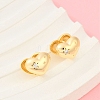 Brass Clear Cubic Zirconia Hoop Earrings EJEW-Q016-07G-2