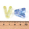 UV Plating Transparent Acrylic European Beads OACR-M027-02V-4