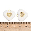 Brass Micro Pave Cubic Zirconia Pendants KK-B157-32G-4
