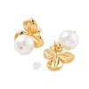 304 Stainless Steel ABS pearl Stud Earrings EJEW-S226-07G-01-3