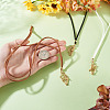 3Pcs Faux Suede Macrame Pouch  Pendant Necklaces NJEW-TAC0052-02-5