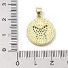 Brass Micro Pave Clear Cubic Zirconia Pendants KK-A221-28D-G-3