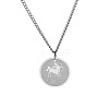 Non-Tarnish Stainless Steel 12 Constellation Pendant Necklaces for Sweater FZ0908-11-1