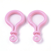 Opaque Solid Color Bulb Shaped Plastic Push Gate Snap Keychain Clasp Findings LS-KY-T021-01J-2