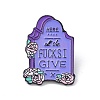 Word Here Lies All The Fucks I Give Enamel Pin JEWB-P015-H01-1