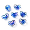 Two Tone UV Plating Transparent Acrylic European Beads OACR-F004-06E-1