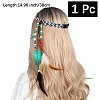 1Pc Boho Feathers Headband Hair Extensions Headpiece AJEW-DJ0001-51B-2