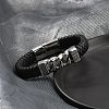 Braided Leather Cord Bracelets for Men BJEW-Z081-18P-1