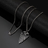 Vintage 304 Stainless Steel Viking Arrowhead Pendant Necklaces for Men WG2716D-02-1